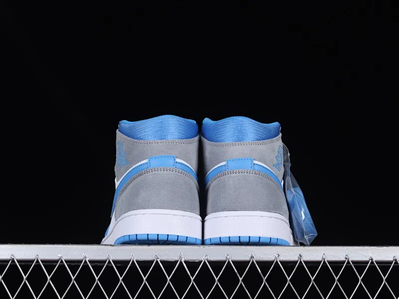All categories Air Jordan Jordan series basketball shoes Air Jordan 1 Mid Air Jordan 1 Mid "University Blue" AJ1 Joe 1 gray North Carolina color China basketball shoes DX9276-100